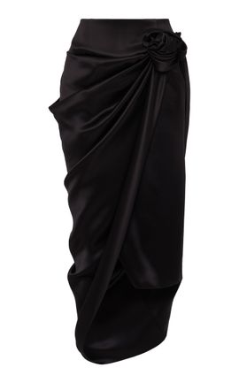 Magda Butrym Magda Butrym Asymmetric Silk Midi Skirt