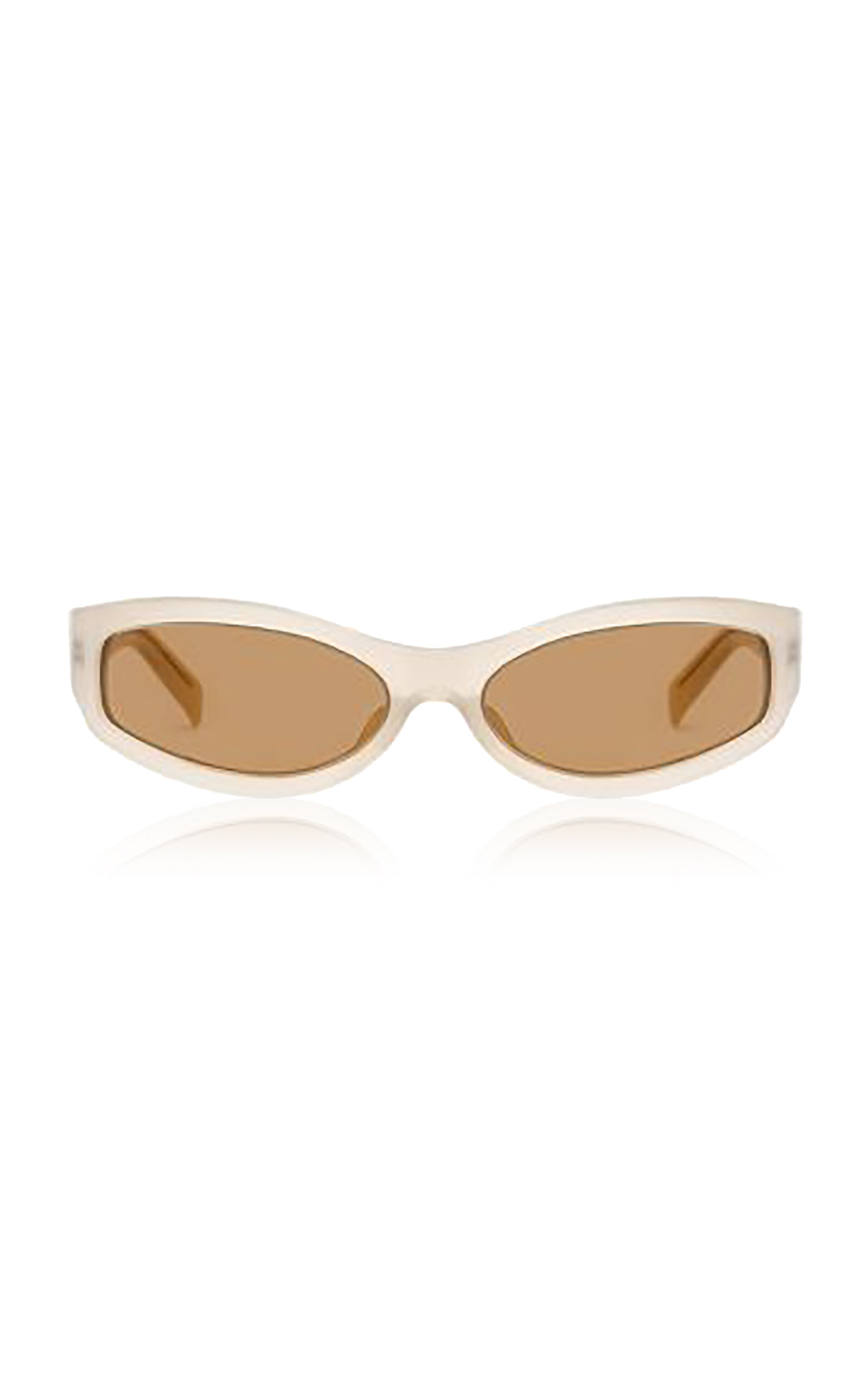 Magda Butrym Magda Butrym Beige Slim Sunglasses