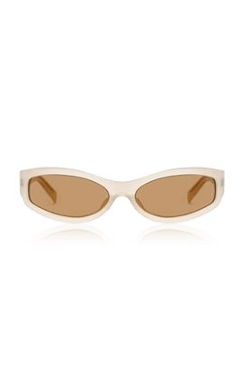 Magda Butrym Magda Butrym Beige Slim Sunglasses