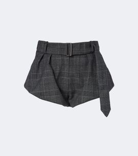 Magda Butrym Magda Butrym Belted checked virgin wool shorts