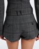 Magda Butrym Magda Butrym Belted checked virgin wool shorts - 5