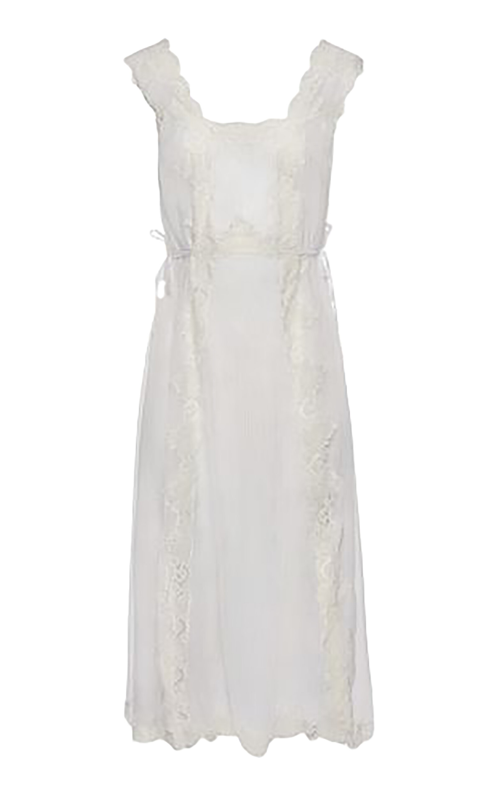 Magda Butrym Magda Butrym Belted LaceTrimmed Midi Dress