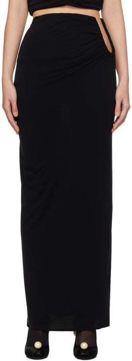 Magda Butrym Magda Butrym Black Hip Plunge Maxi Skirt