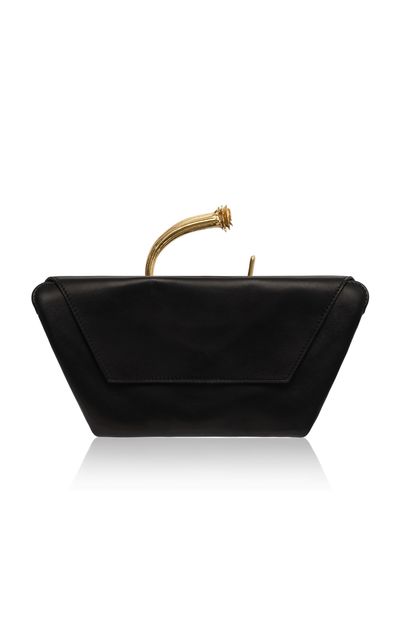 Magda Butrym Magda Butrym Black Leather Bracelet Bag