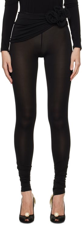 Magda Butrym Magda Butrym Black Wrap Leggings