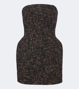 Magda Butrym Magda Butrym Bouclé wool and cashmere-blend bustier dress