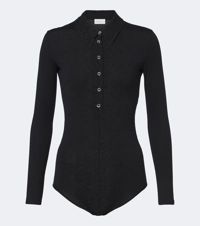 Magda Butrym Magda Butrym Broderie anglaise jersey bodysuit