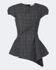 Magda Butrym Magda Butrym Checked draped virgin wool top - 1