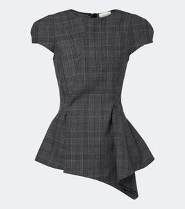 Magda Butrym Magda Butrym Checked draped virgin wool top