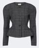 Magda Butrym Magda Butrym Checked peplum virgin wool blazer - 1