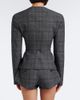 Magda Butrym Magda Butrym Checked peplum virgin wool blazer - 5