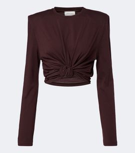 Magda Butrym Magda Butrym Cotton-blend jersey crop top