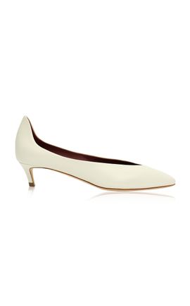 Magda Butrym Magda Butrym Cream Leather Kitten Heels