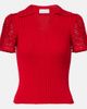 Magda Butrym Magda Butrym Crochet-trimmed cotton polo shirt - 1