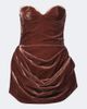 Magda Butrym Magda Butrym Crochet-trimmed ruched velvet minidress - 1