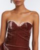 Magda Butrym Magda Butrym Crochet-trimmed ruched velvet minidress - 3