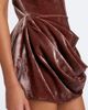 Magda Butrym Magda Butrym Crochet-trimmed ruched velvet minidress - 4