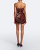 Magda Butrym Magda Butrym Crochet-trimmed ruched velvet minidress - 5