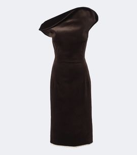 Magda Butrym Magda Butrym Crochet-trimmed velvet cocktail dress