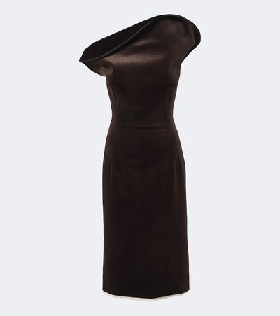 Magda Butrym Magda Butrym Crochet-trimmed velvet cocktail dress