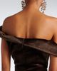 Magda Butrym Magda Butrym Crochet-trimmed velvet cocktail dress - 5