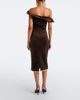 Magda Butrym Magda Butrym Crochet-trimmed velvet cocktail dress - 6