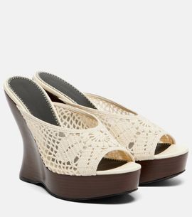 Magda Butrym Magda Butrym Crochet wedge mules