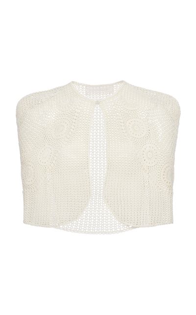Magda Butrym Magda Butrym Crocheted Cotton Cape Top