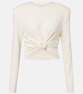 Magda Butrym Magda Butrym Cropped cotton-blend jersey top