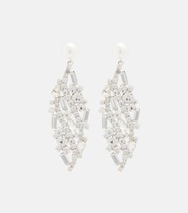 Magda Butrym Magda Butrym Crystal-embellished faux-pearl drop earrings