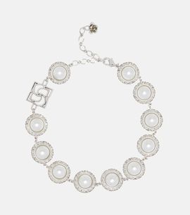Magda Butrym Magda Butrym Crystal-embellished faux pearl necklace
