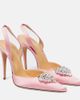 Magda Butrym Magda Butrym Crystal-embellished satin slingback pumps - 1