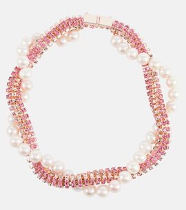 Magda Butrym Magda Butrym Crystal and pearl-embellished necklace