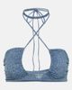 Magda Butrym Magda Butrym Denim-printed halterneck bikini top - 1