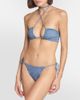 Magda Butrym Magda Butrym Denim-printed halterneck bikini top - 2