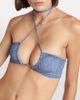 Magda Butrym Magda Butrym Denim-printed halterneck bikini top - 4