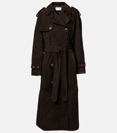 Magda Butrym Magda Butrym Double-breasted suede trench coat