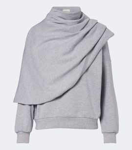 Magda Butrym Magda Butrym Draped cotton-blend jersey sweatshirt