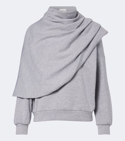 Magda Butrym Magda Butrym Draped cotton-blend jersey sweatshirt