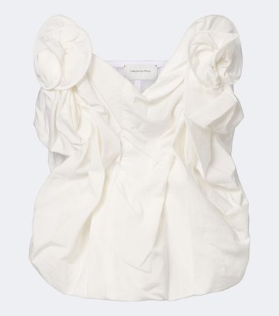 Magda Butrym Magda Butrym Draped cotton and silk bustier top