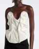 Magda Butrym Magda Butrym Draped cotton and silk bustier top - 2