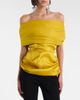 Magda Butrym Magda Butrym Draped off-shoulder satin top - 2