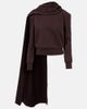 Magda Butrym Magda Butrym Draped scarf-detail cotton sweatshirt - 1