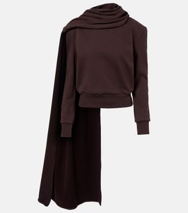 Magda Butrym Magda Butrym Draped scarf-detail cotton sweatshirt