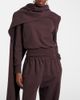 Magda Butrym Magda Butrym Draped scarf-detail cotton sweatshirt - 2