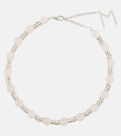 Magda Butrym Magda Butrym Embellished necklace with rose quartz