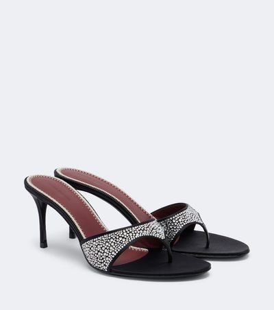 Magda Butrym Magda Butrym Embellished satin thong sandals