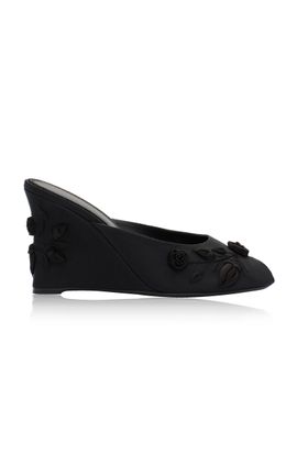 Magda Butrym Magda Butrym Embroidered Black Wedge