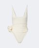 Magda Butrym Magda Butrym Embroidered floral-appliquÃ© draped swimsuit - 1