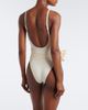 Magda Butrym Magda Butrym Embroidered floral-appliquÃ© draped swimsuit - 5